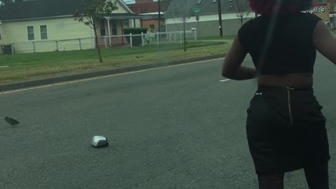 Woman Rips Side Mirror Off of Car