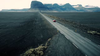 Driving Through Amazing Landscape On Road Journey