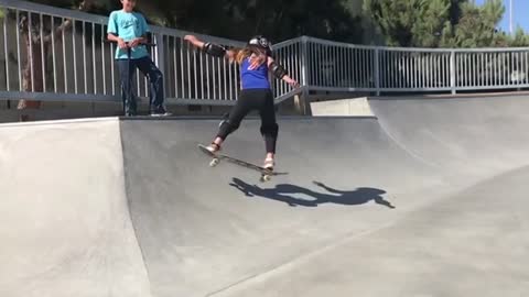 Collab copyright protection - skatepark young girl trick fail