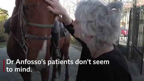 The doctor visiting patients in Italy on horse back