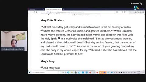 Luke John Bible Study: Luke 1, Part 3, Mary Visits Elizabeth