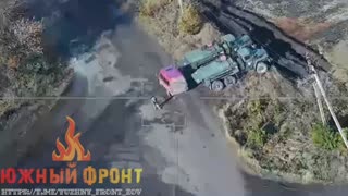 🇷🇺🚀🇺🇦 Ukraine Russia War | Russian Lancet Drone Attacks Ukrainian Fuel Truck in Bakhmut | RCF