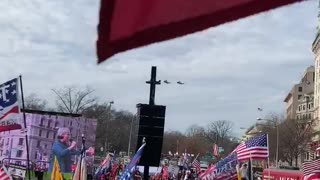 Trump flyby in Marine 1