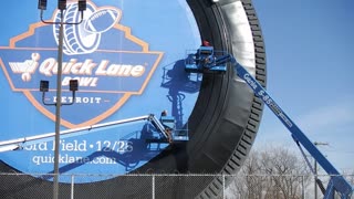 Uniroyal Giant Tire gets ready for some football!