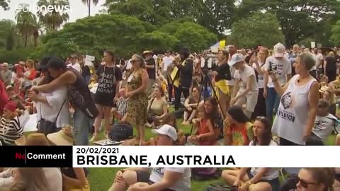 Manifestazioni in Australia contro il vaccino covid
