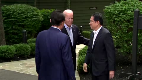 'Historic day'- U.S., S.Korea, Japan leaders meet at Camp David