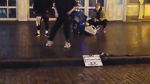 Street dancing in Ukraine even during quarantine.