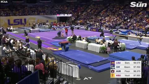 Gymnast breaks both legs live in competition