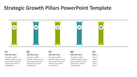 Strategic Growth Pillars PowerPoint Template