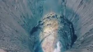 Looking Into a Volcano From A Drone
