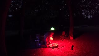 Camping in the woods nightlapse