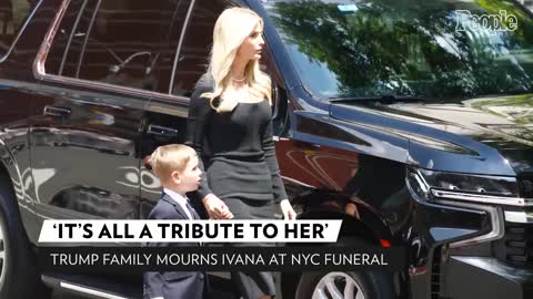 Former President Donald Trump Mourns Ex-Wife Ivana Alongside Their Children at Funeral | PEOPLE