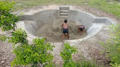 build swimming pool around underground in Wild (part 1 )