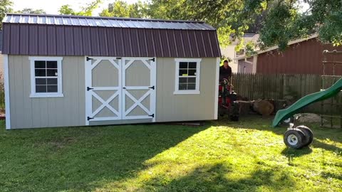 New Amish Built Work Shed Delivery