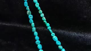 Natural turquoise irregular beads with spiny oyster pendant necklace full strand 16inch