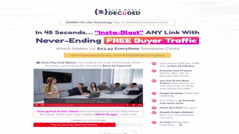 Auto Money Decoded Review - Unlock Free Buyer Traffic & Earn $757.77 Daily