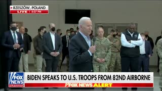 Biden Makes AWKWARD Joke To Troops