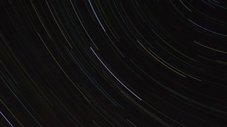 Star trails in the night sky.
