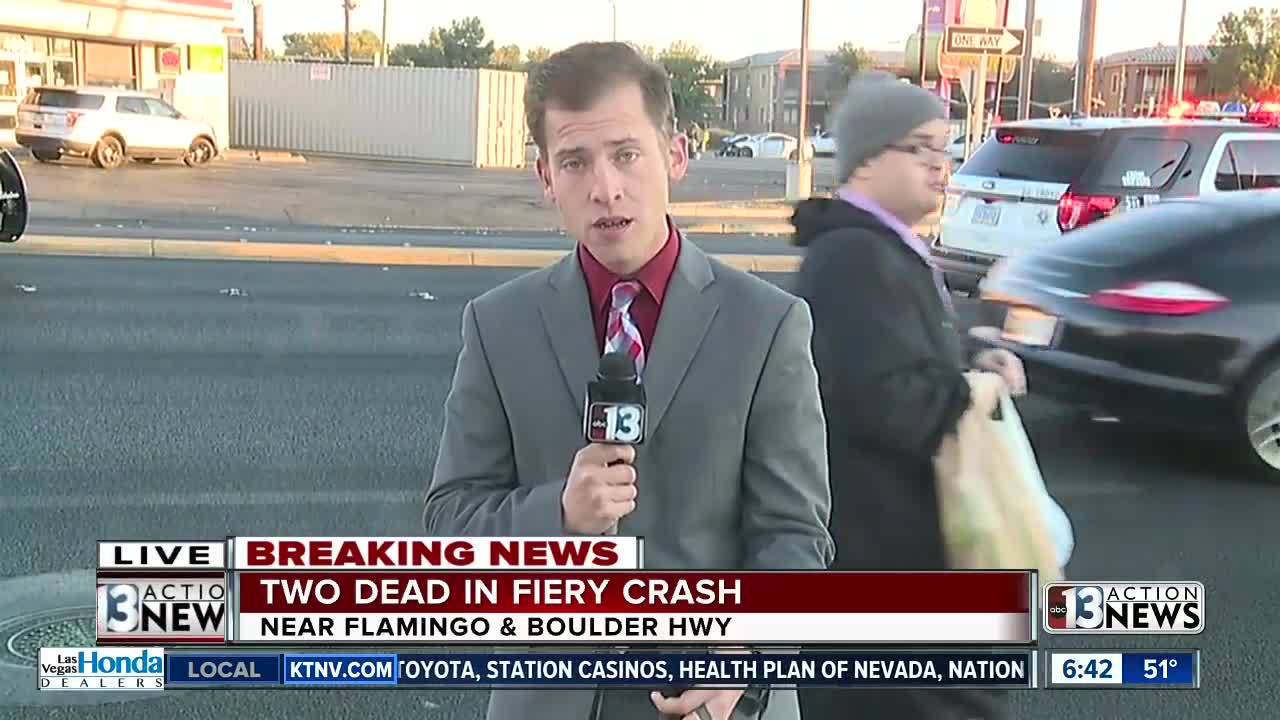 Deadly crash closes Boulder Highway