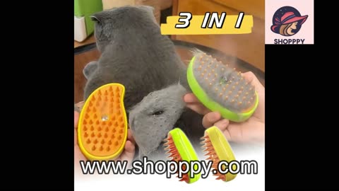 3 In 1 Cat Steam Brush Dogs And Cats