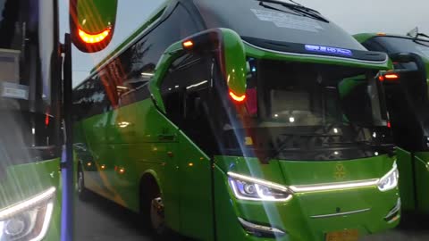 my trip took the green bus from Sumatra island to Java island