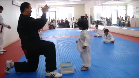 3-Year-Old Tries to Break Board in Taekwondo | Funny HQ