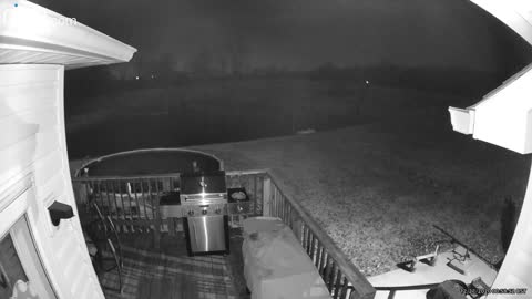 Ring Camera Catches Meteor at Night
