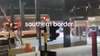 A large convoy of trucks just breached the U.S border patrol check point in Arizona