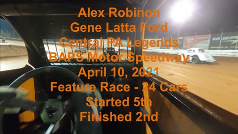 Alex Robinson - Central PA Legends - BAPS Motor Speedway - 4-10-2021 - Feature