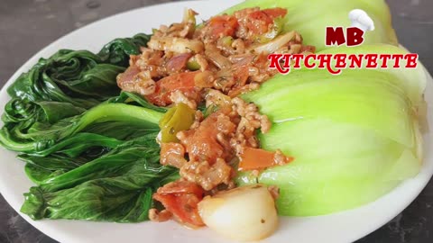 Easy Stir fry Bok Choy n Minced Pork Recipe! Recipe that keeps away from diabetes, lower cholesterol