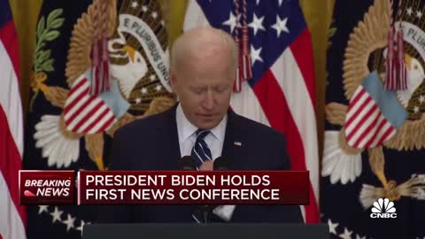 President Joe Biden holds first formal news conference since #taking office