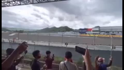 The seconds of the National Anthem of Indonesia Raya reverberated at the Mandalika Circuit