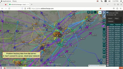 New York New Jersey Air Traffic Time Lapsed on August 4th 2024