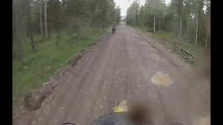 Dirt Bike Riding in the Alberta Mountains Ends in a Tough Spill