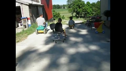 Racing With An Office Chair