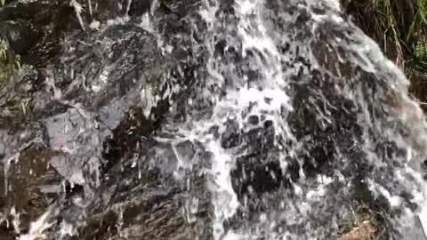 Water running on the rocks