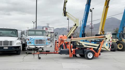 Towable Articulating Boom Lift 2014 JLG T350 35' Electric Manlift Tow Behind