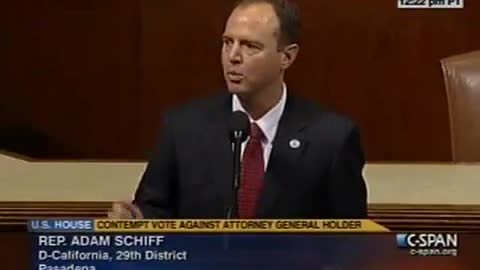 Adam Schiff speaks out against Holder contempt vote