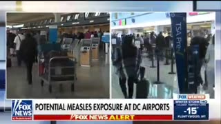 Authorities alert about contagious measles strain at Dulles and Reagan airports.