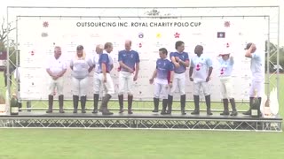 Prince William plays polo match for charity