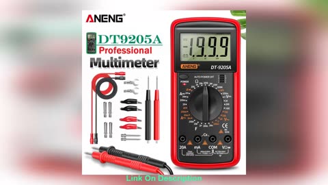 Exclusive ANENG DT9205A Digital Multimeter AC/DC Transistor