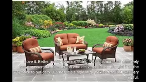 Patio All Weather Outdoor Furniture Set That Seats 4 Comfortably for Enjoying Campfires in the Back