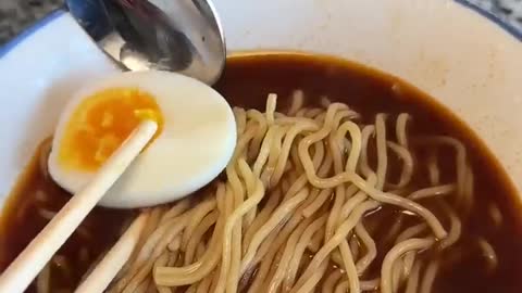 Ramen with egg and wagyu