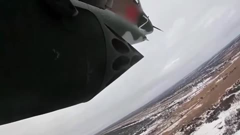 Su-25 attack aircraft of the Russian Aerospace Forces attacking enemy units