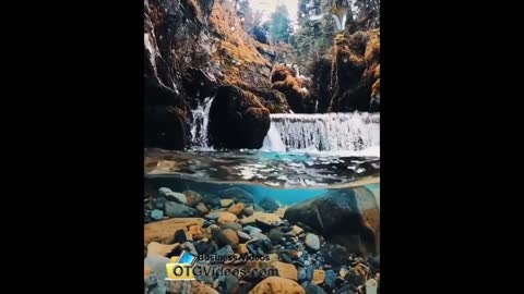 Alaska-waterfall-clear-pool