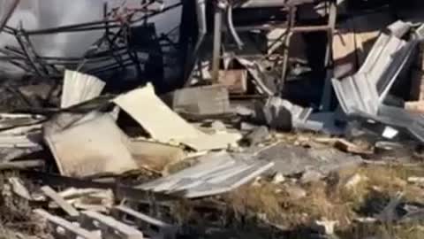 Result Of A Russian Cruise Missile Strike On A Ukrainian Military Warehouse In Nikolaev Region
