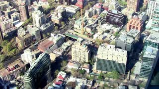 Santiago city view from Sky Costanera center in Chile