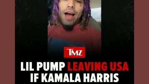 Lilpump said that if kamala Harris wins he leaved us no trump winning trump2024 8/14/24