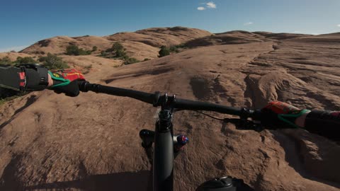 Ups and Downs of the Slickrock trail in Moab Utah