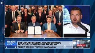 Jack Posobiec reacts to 5th Circuit Federal Court upholding Texas anti-censorship tech law